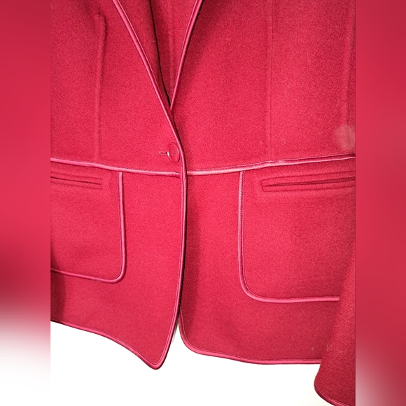 Talbots Wool Blend Single Button Blazer - Satin Trim - Picture 3 of 7